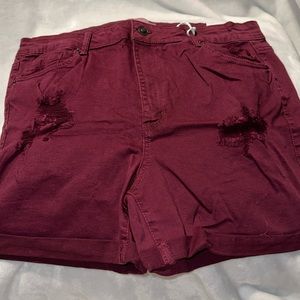 Burgundy Shorts 3x Fashion Nova
